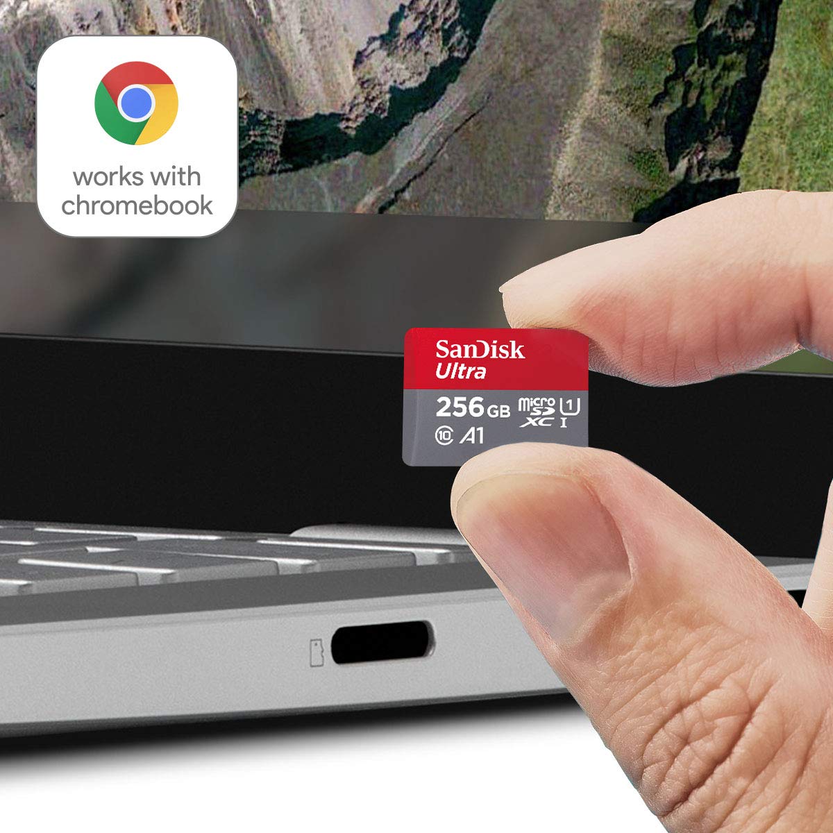SanDisk Ultra MicroSDXC For Chromebook UHS-I Card 64GB + SD Adapter (For Smartphones And Tablets, A1, Class 10, U1, Full HD Videos, Up to 140MB/s Read Speed, 10-Year Limited Warranty)