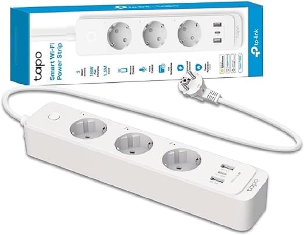 TP - link Tapo Smart WiFi - stopcontact Tapo P110 met energieverbruiksregeling, smart home Alexa - stopcontact, werkt met Alexa, Google Home, spraakbesturing, toegang op afstand, geen hub nodig, mini - NLMAX