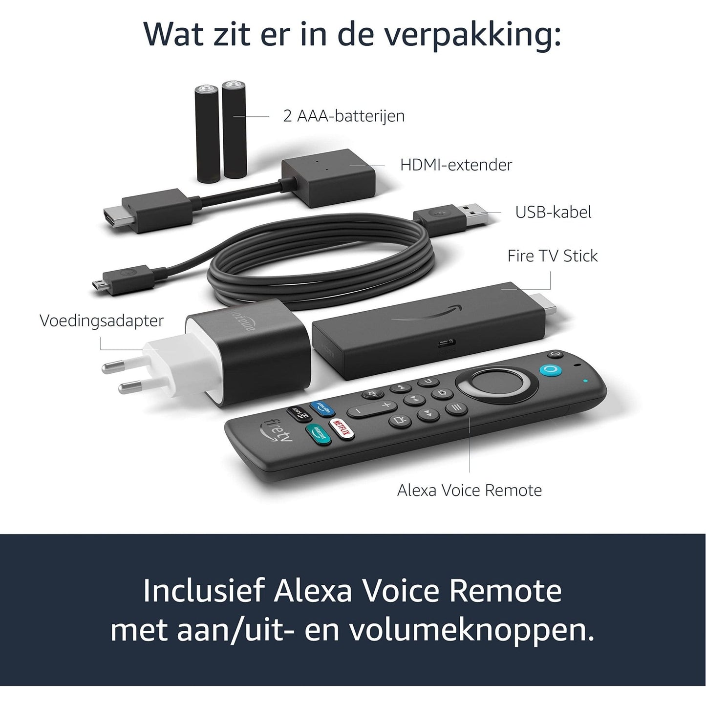 Fire TV Stick Internationale versie met Alexa Voice Remote | HD-streamingapparaat - NLMAX