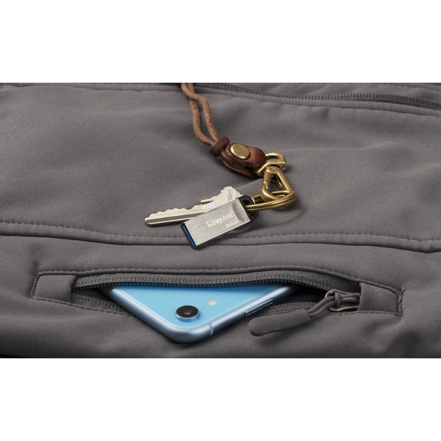 Kingston DataTraveler Kyson USB 3.2 Flash Drive 64GB - Gen 1 with stylish metal housing without cap - NLMAX