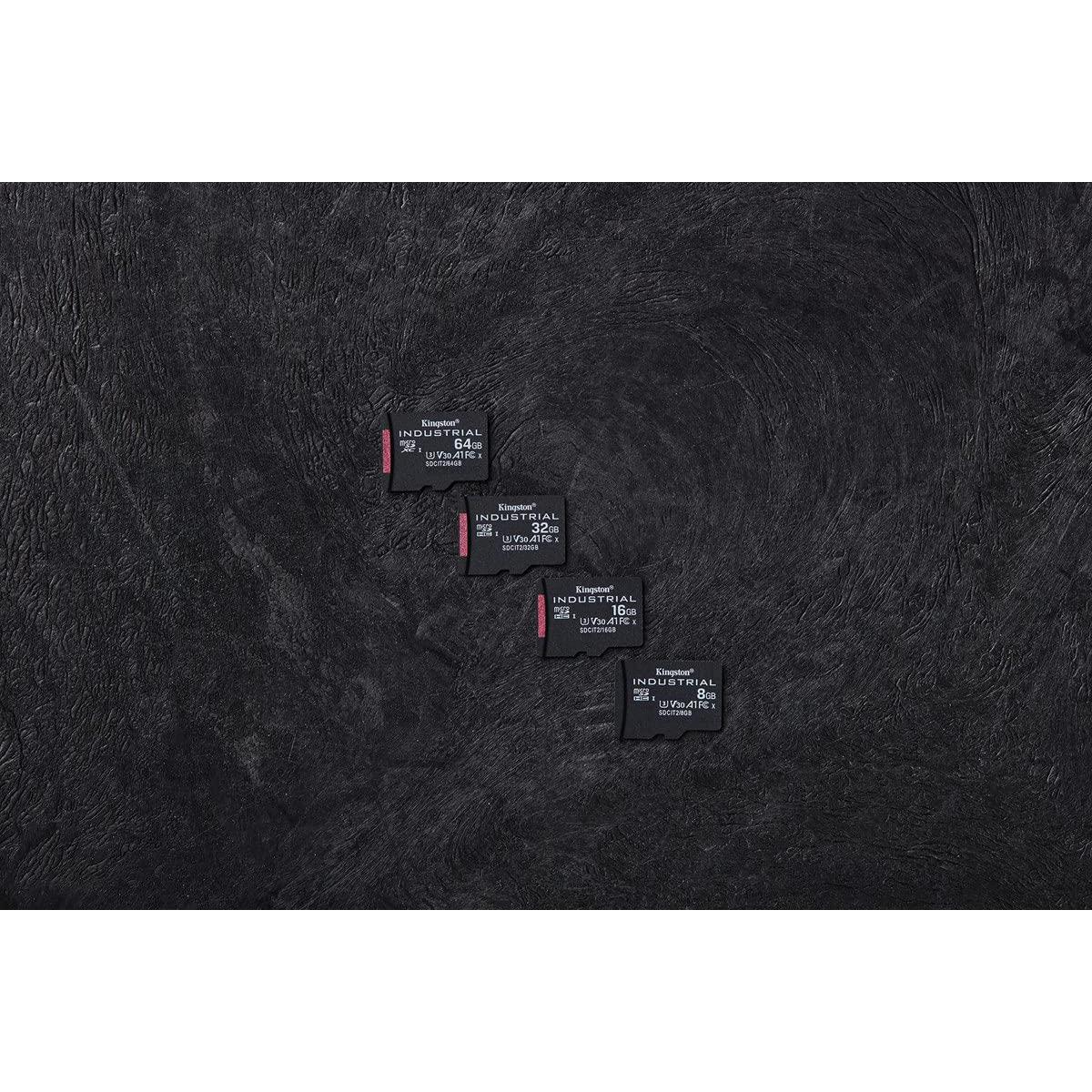 Kingston Industriële microSD - 8 GB microSDHC Industrial C10 A1 pSLC kaart in één pakket zonder adapter - SDCIT2/8GBSP - NLMAX