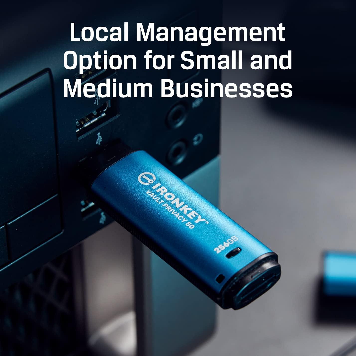 Kingston IronKey Vault Privacy 50 Drive Flash Drive USB FIPS 197 gecertificeerde & XTS-AES 256-bits gecodeerde USB-drive voor - IKVP50/16GB - NLMAX