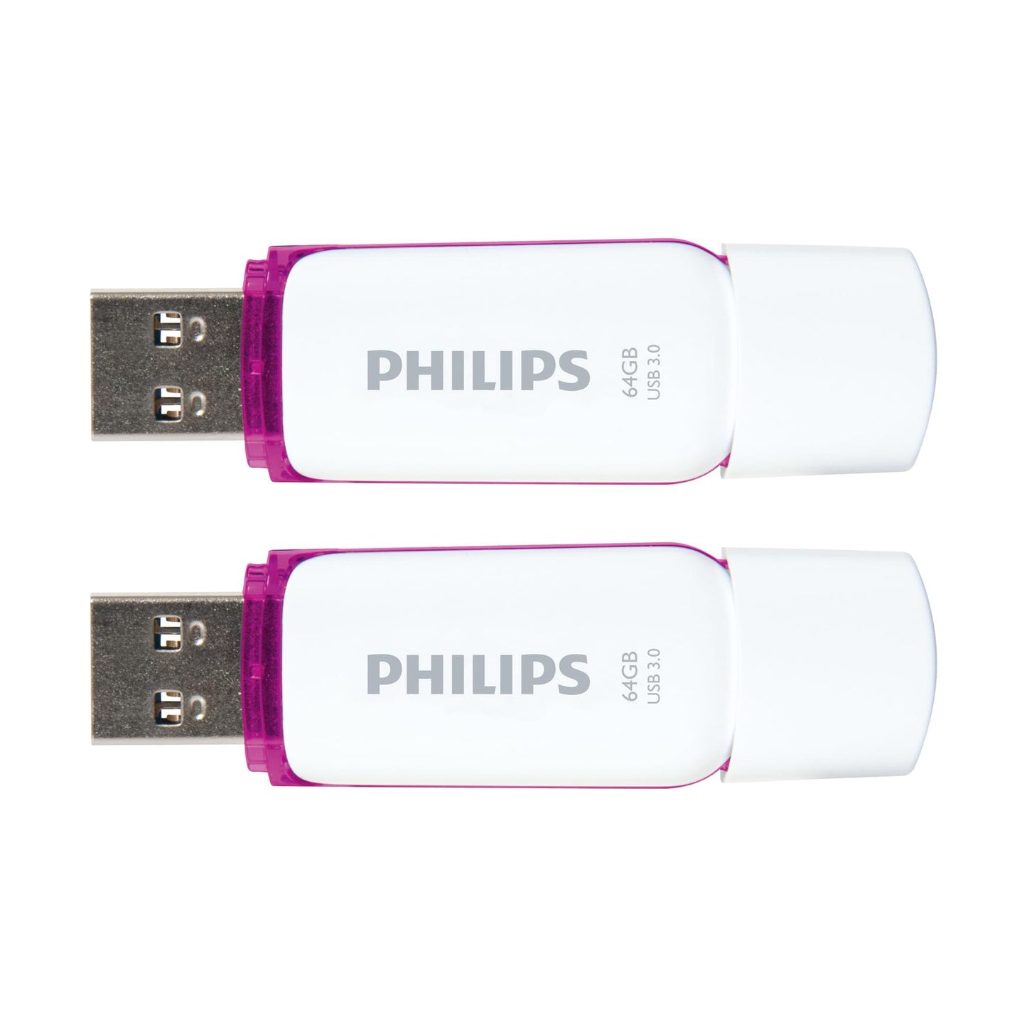 Philips Snow USB Flash Drive 64 GB, USB 3.0, 2 pack - Purple - NLMAX