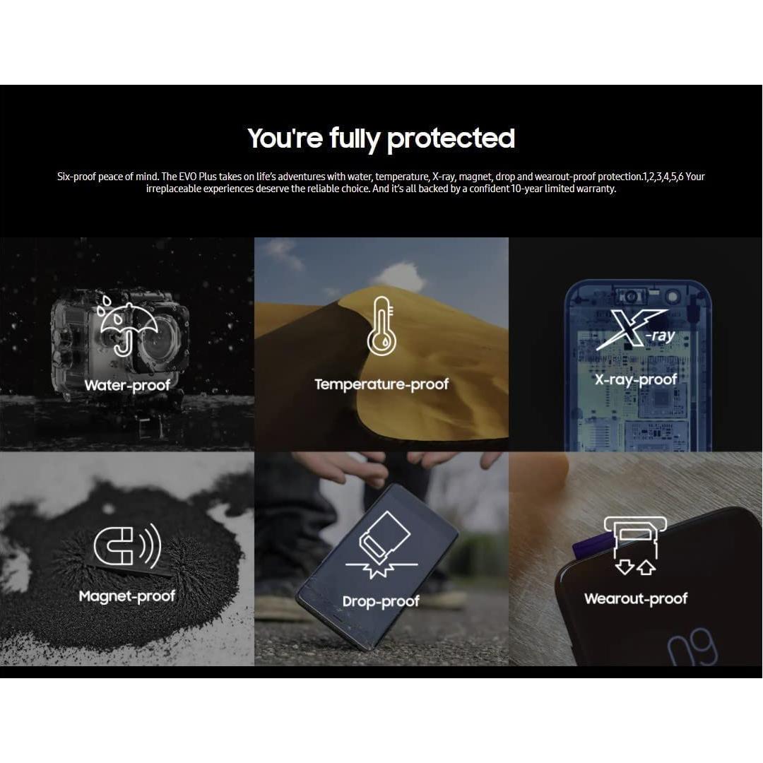 Samsung Evo Plus 128 GB microSD SDXC U3 Class 10 A2 geheugenkaart 130 MB/S adapter 2021 - NLMAX