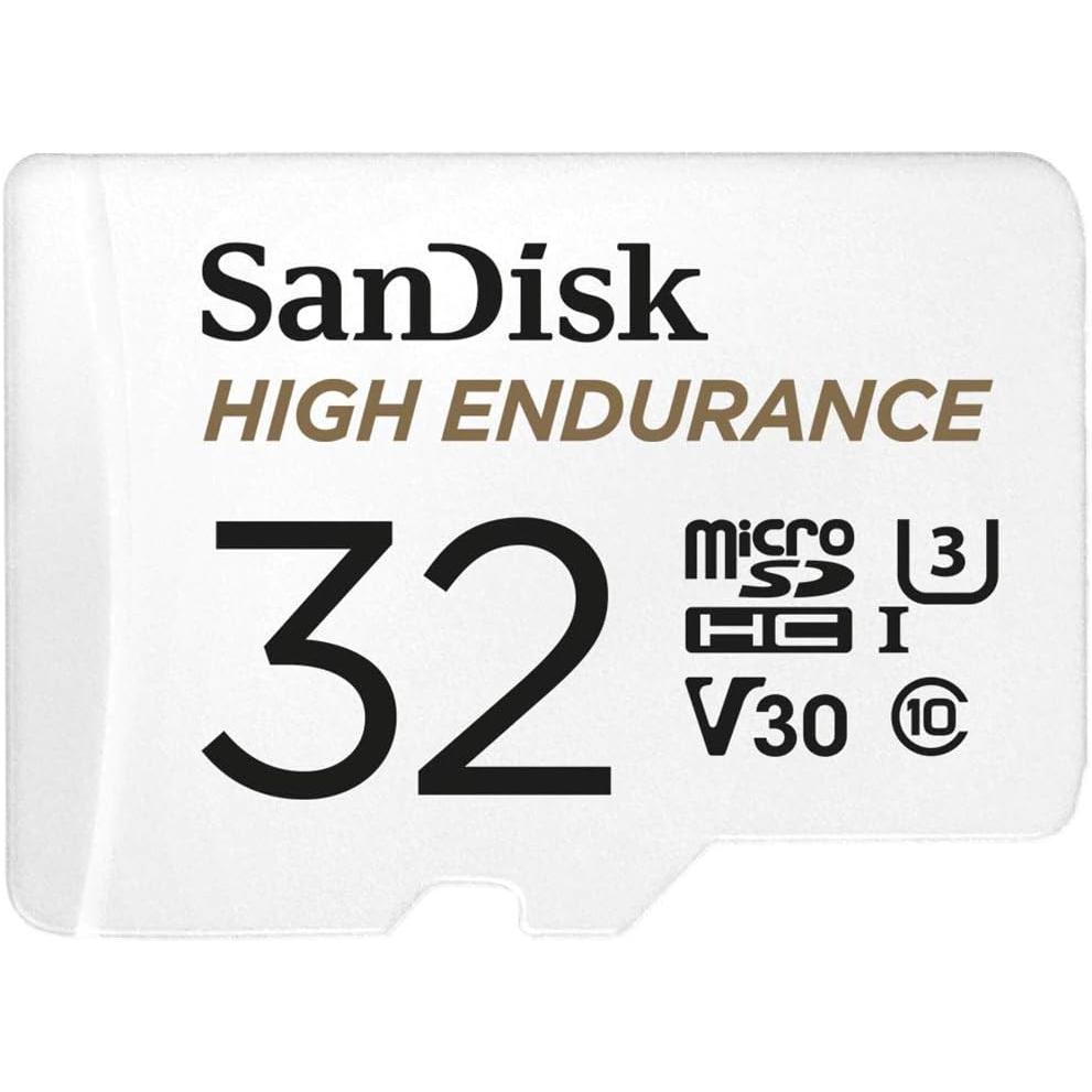SanDisk High Endurance MicroSD-Kaart 32 GB (Perfect Voor Dashboardcamera Of Bewakingssysteem Thuis, Hoge Duurzaamheid, Tot 2.500 Uur Opnemen, Full HD En 4K) - NLMAX
