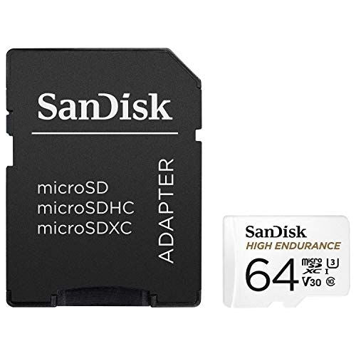 SanDisk High Endurance MicroSD-Kaart 64 GB (Perfect Voor Dashboardcamera Of Bewakingssysteem Thuis, Hoge Duurzaamheid, Tot 5.000 Uur Opnemen, Full HD En 4K) - NLMAX