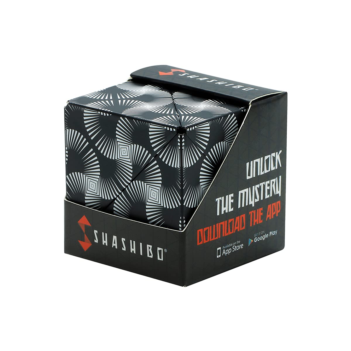 SHASHIBO Vormveranderende Friemelkubus - Bekroonde, Gepatenteerde Stress Kubus met 36 Zeldzame-Aardemagneten - Magische Kubus Shashibo 3D-Kubus Magnetisch Speelgoed - Meer dan 70 Vormen (Black&White) - NLMAX