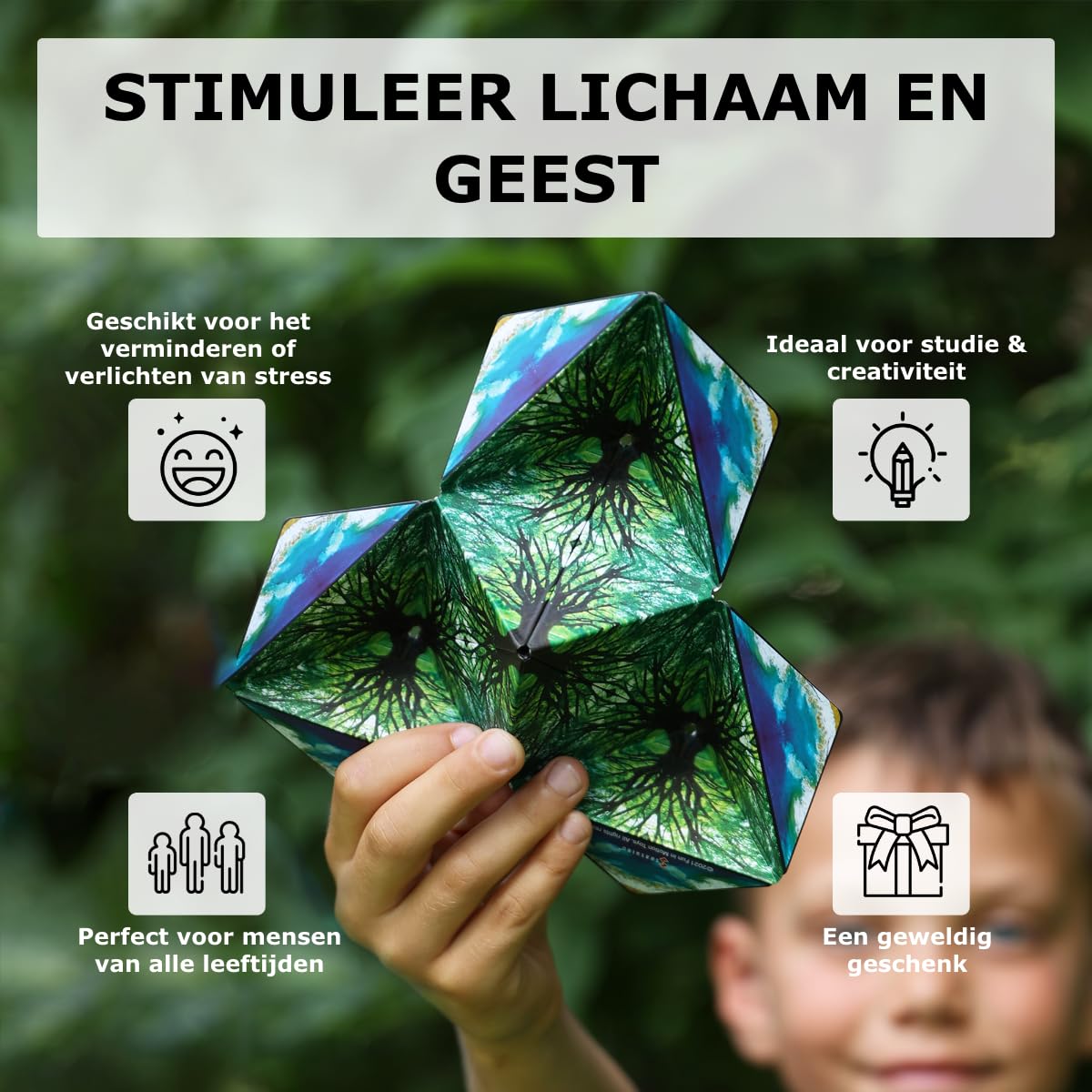 SHASHIBO Vormveranderende Friemelkubus - Bekroonde, Gepatenteerde Stress Kubus met 36 Zeldzame-Aardemagneten - Magische Kubus Shashibo 3D-Kubus Magnetisch Speelgoed - Meer dan 70 Vormen (Black&White) - NLMAX