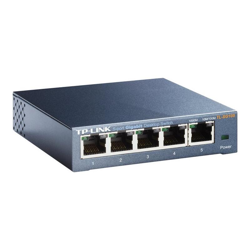 TP-Link TL-SG105 5-Port Metal Gigabit Switch - switch - 5 poorten - onbeheerd - NLMAX