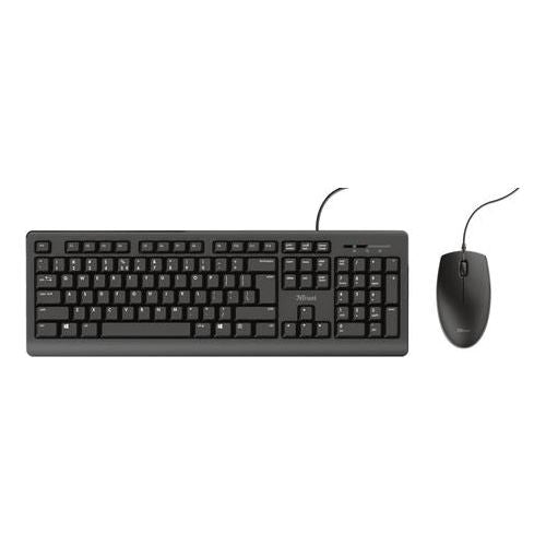 Trust Primo - Stille Keyboard en Muis set - Qwerty US - Stille toetsen - NLMAX
