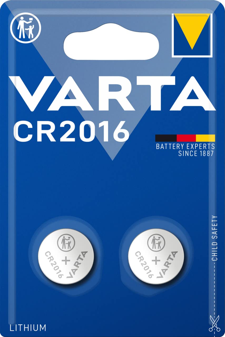 Varta batterijen Electronics CR2016 Lithium knoopcel verpakking met 2 stuks knoopcellen in originele blisterverpakking met 2 stuks - NLMAX