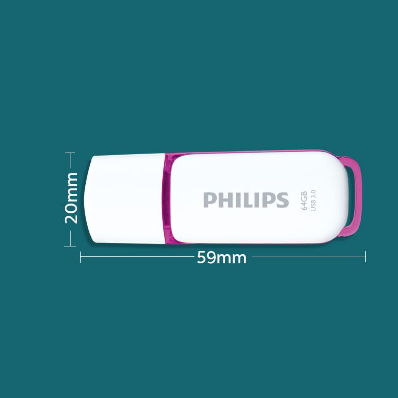 Philips Snow Edition Super Speed 3.0 USB flash drive 64 GB voor PC, laptop, computer, leessnelheid tot 100 MB/s