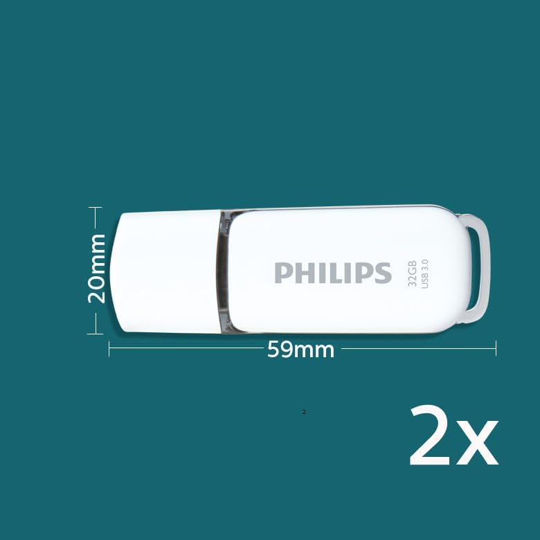 Philips Snow Edition Super Speed 3.0 USB flash drive 8 GB voor PC, laptop, computer, leessnelheid tot 100 MB/s