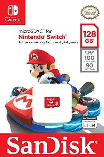 SanDisk MicroSDXC-Kaart Voor Nintendo Switch 128 GB (V30, U3, C10, A1, Leessnelheden Tot 100 MB/s, Van Meerdere Games)