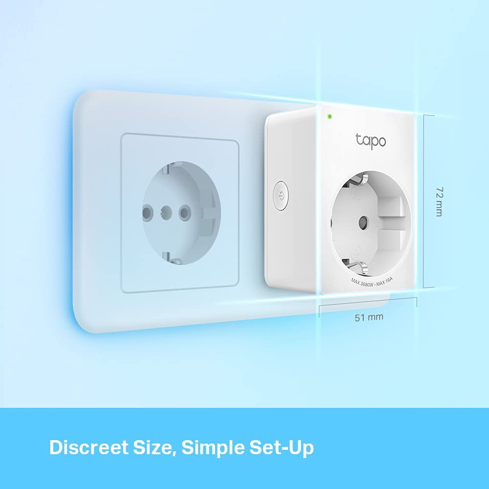 TP-link Tapo Smart WiFi-stopcontact Tapo P110 met energieverbruiksregeling, smart home Alexa-stopcontact, werkt met Alexa, Google Home, spraakbesturing, toegang op afstand, geen hub nodig 4-pack, Wit
