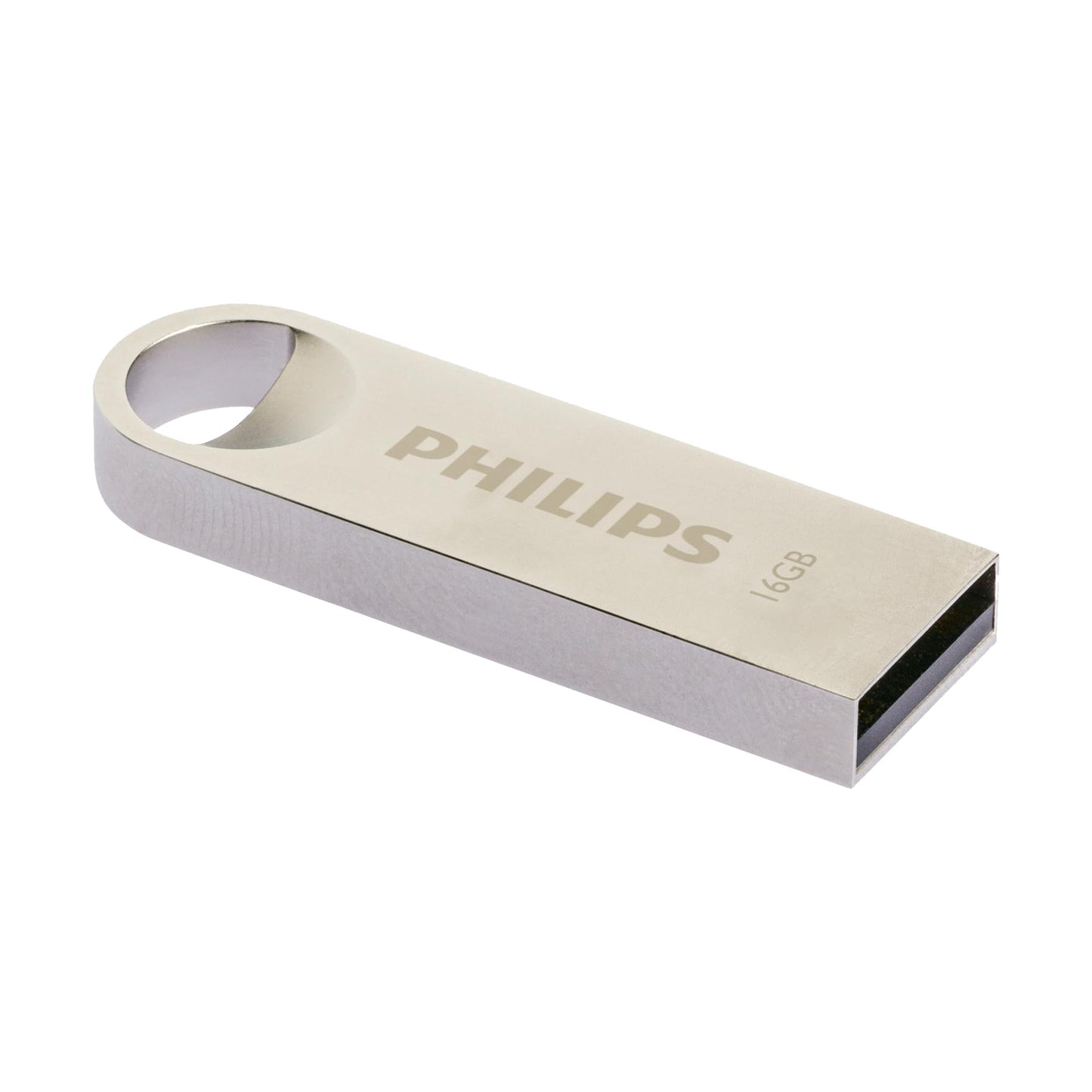 Philips Moon Edition High Speed 2.0 USB-stick 16 GB voor PC, laptop, computer, leessnelheid tot 20 MB/s, aluminium, sleutelhanger