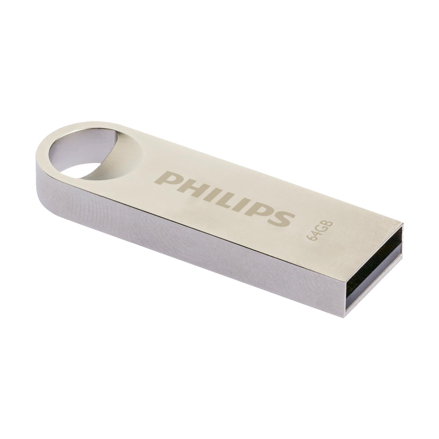 Philips Moon Edition High Speed 2.0 USB-stick 64 GB voor PC, laptop, computer, leessnelheid tot 20 MB/s, aluminium, sleutelhanger