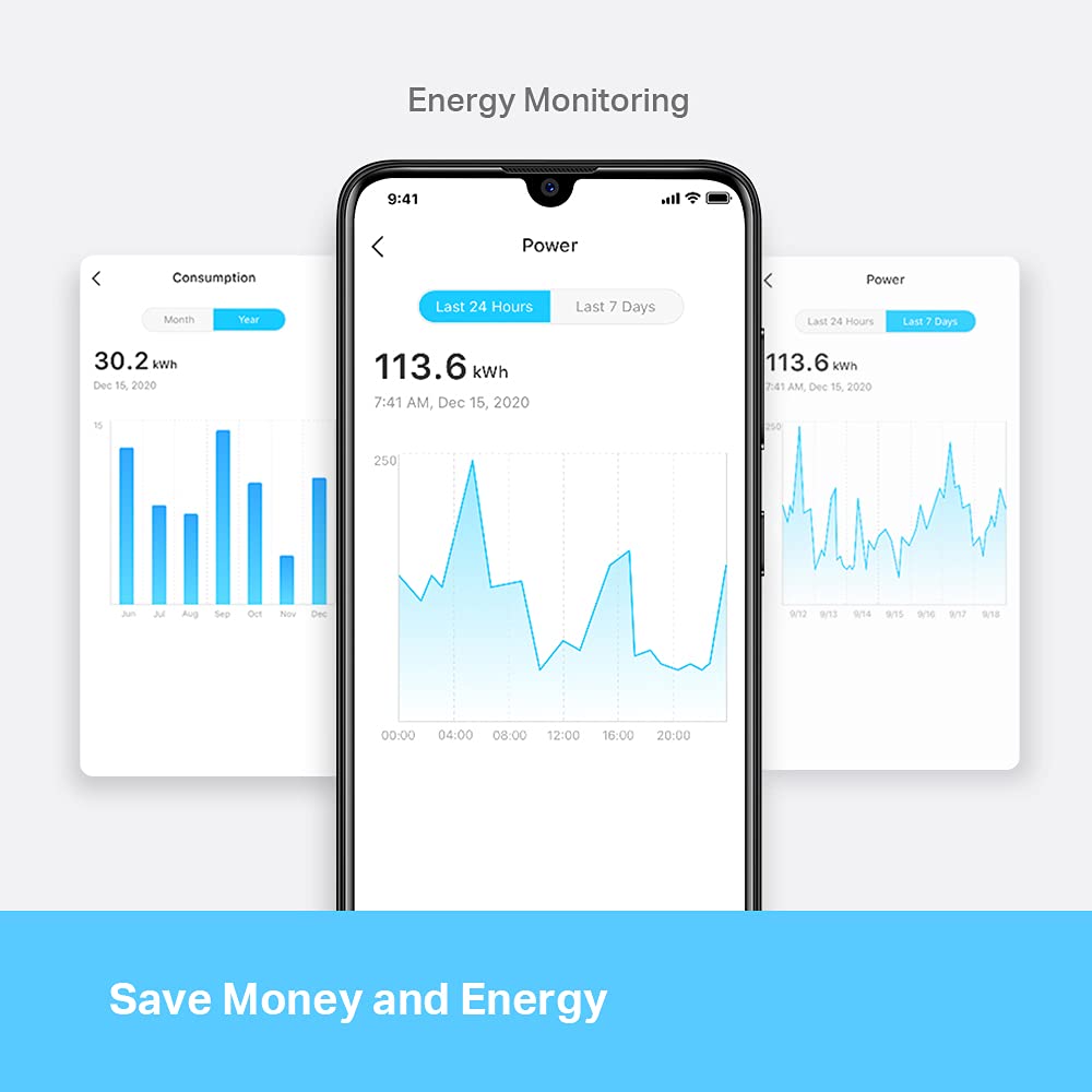 TP-link Tapo Smart WiFi-stopcontact Tapo P110 met energieverbruiksregeling, smart home Alexa-stopcontact, werkt met Alexa, Google Home, spraakbesturing, toegang op afstand, geen hub nodig, mini
