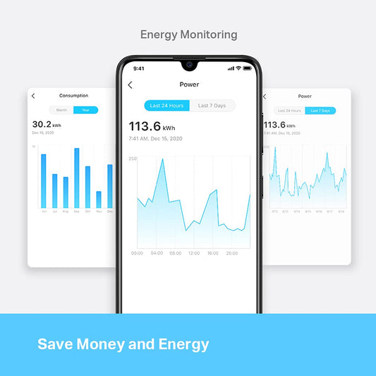 TP-link Tapo Smart WiFi-stopcontact Tapo P110 met energieverbruiksregeling, smart home Alexa-stopcontact, werkt met Alexa, Google Home, spraakbesturing, toegang op afstand, geen hub nodig, mini