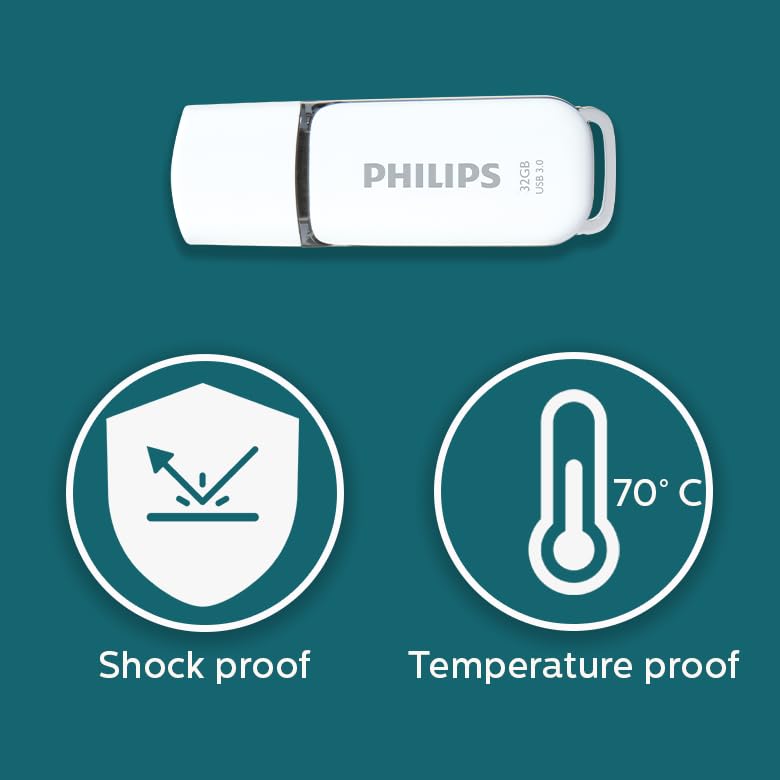 Philips Snow Edition Super Speed 3.0 USB Flash Drive 2x 32GB for PC, Laptop, Computer, Reading Speed up to 100MB/s