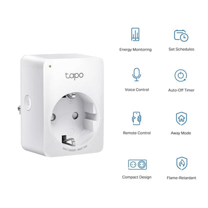 TP-link Tapo Smart WiFi-stopcontact Tapo P110 met energieverbruiksregeling, smart home Alexa-stopcontact, werkt met Alexa, Google Home, spraakbesturing, toegang op afstand, geen hub nodig 2 pack