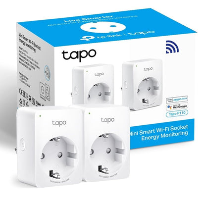 TP-link Tapo Smart WiFi-stopcontact Tapo P110 met energieverbruiksregeling, smart home Alexa-stopcontact, werkt met Alexa, Google Home, spraakbesturing, toegang op afstand, geen hub nodig 2 pack
