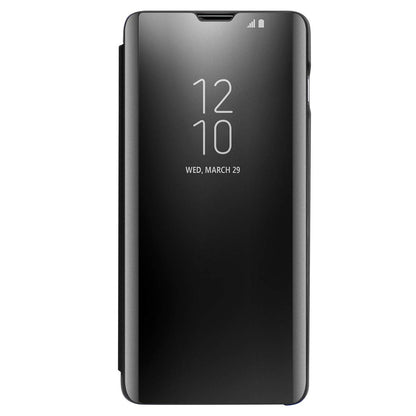 Protective Case for Samsung Galaxy S10 Plus, Flip Case Clear View Cover Flip Case (Black)