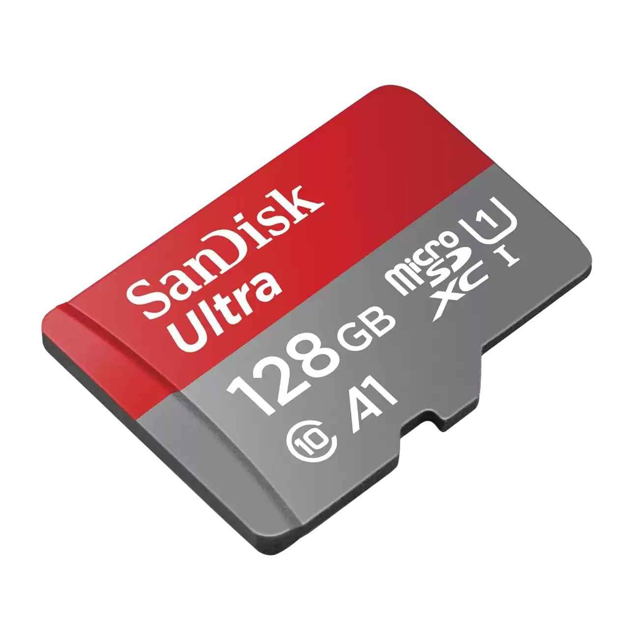 SanDisk 128GB Ultra MicroSDXC For Chromebook UHS-I Card + SD Adapter (For Smartphones And Tablets, A1, Class 10, U1, Full HD Videos, Up to 140MB/s Read Speed)
