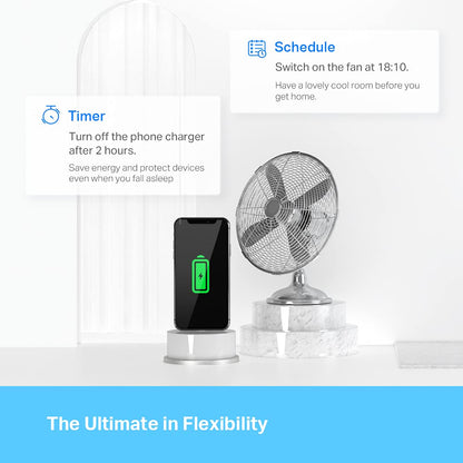 TP-link Tapo Smart WiFi-stopcontact Tapo P110 met energieverbruiksregeling, smart home Alexa-stopcontact, werkt met Alexa, Google Home, spraakbesturing, toegang op afstand, geen hub nodig, mini