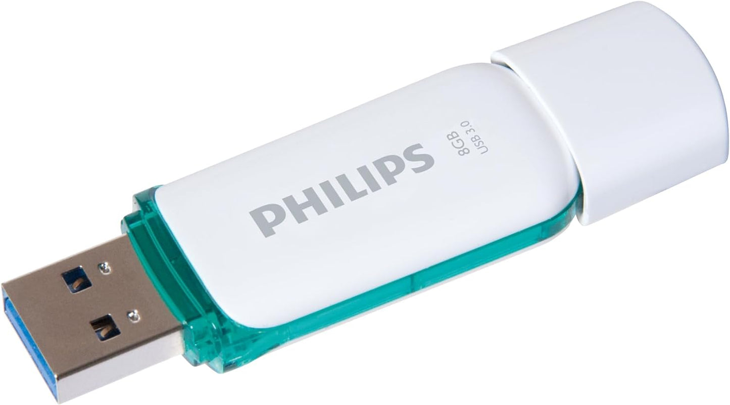Philips Snow Edition Super Speed 3.0 USB flash drive 8 GB voor PC, laptop, computer, leessnelheid tot 100 MB/s