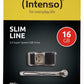 Intenso Slim Line USB - stick 16 GB USB 3.0 Zwart 3532470 - NLMAX