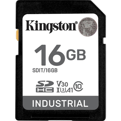 Kingston Industriële SD-kaart, tot 100 MB/s, hoog uithoudingsvermogen, UHS-I U3 V30 A1, (SDIT/16GB)