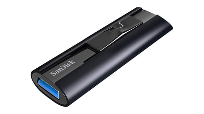 SanDisk Extreme PRO USB 3.2 Solid State-Flashdrive 256 GB (Draagbare En Betrouwbare, Leessnelheden Tot 420 MB/s, Behuizing Van Aluminium, Versleutelingssoftware) Zwart
