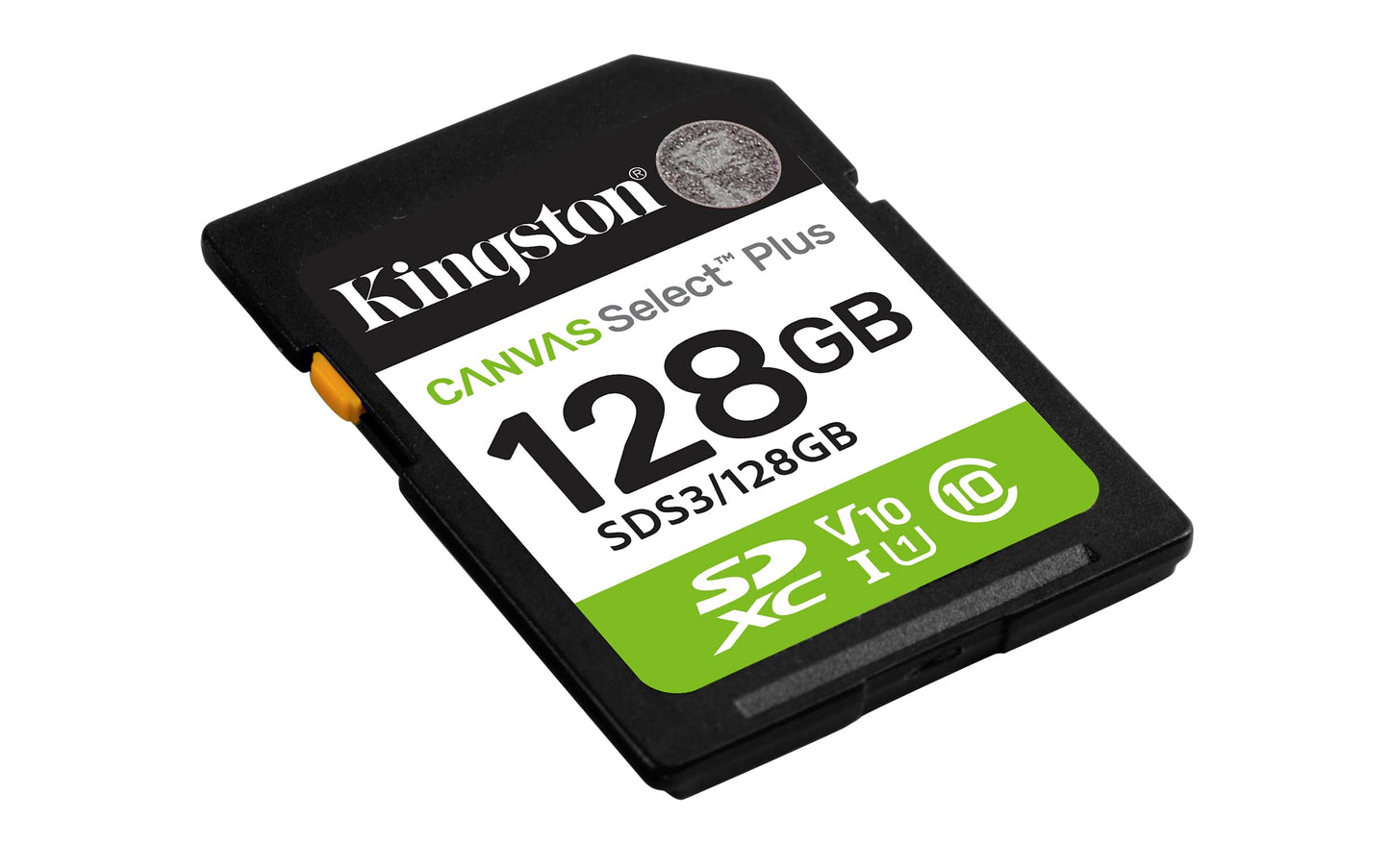 Kingston Canvas Select Plus SD Memory Card 128GB SDXC Gen3 150MB/s C10 UHS-I U1 V10 - SDS3/128GB