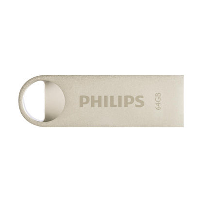 Philips Moon Edition High Speed 2.0 USB-stick 64 GB voor PC, laptop, computer, leessnelheid tot 20 MB/s, aluminium, sleutelhanger
