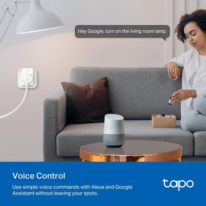 TP-link Tapo Smart WiFi-stopcontact Tapo P110 met energieverbruiksregeling, smart home Alexa-stopcontact, werkt met Alexa, Google Home, spraakbesturing, toegang op afstand, geen hub nodig 2 pack