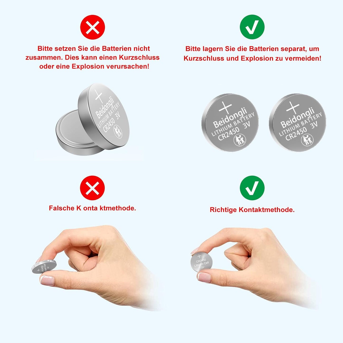 CR2450 3 V Lithium knoopcellen CR 2450 batterijen 30 stuks (CR2450-6-30)