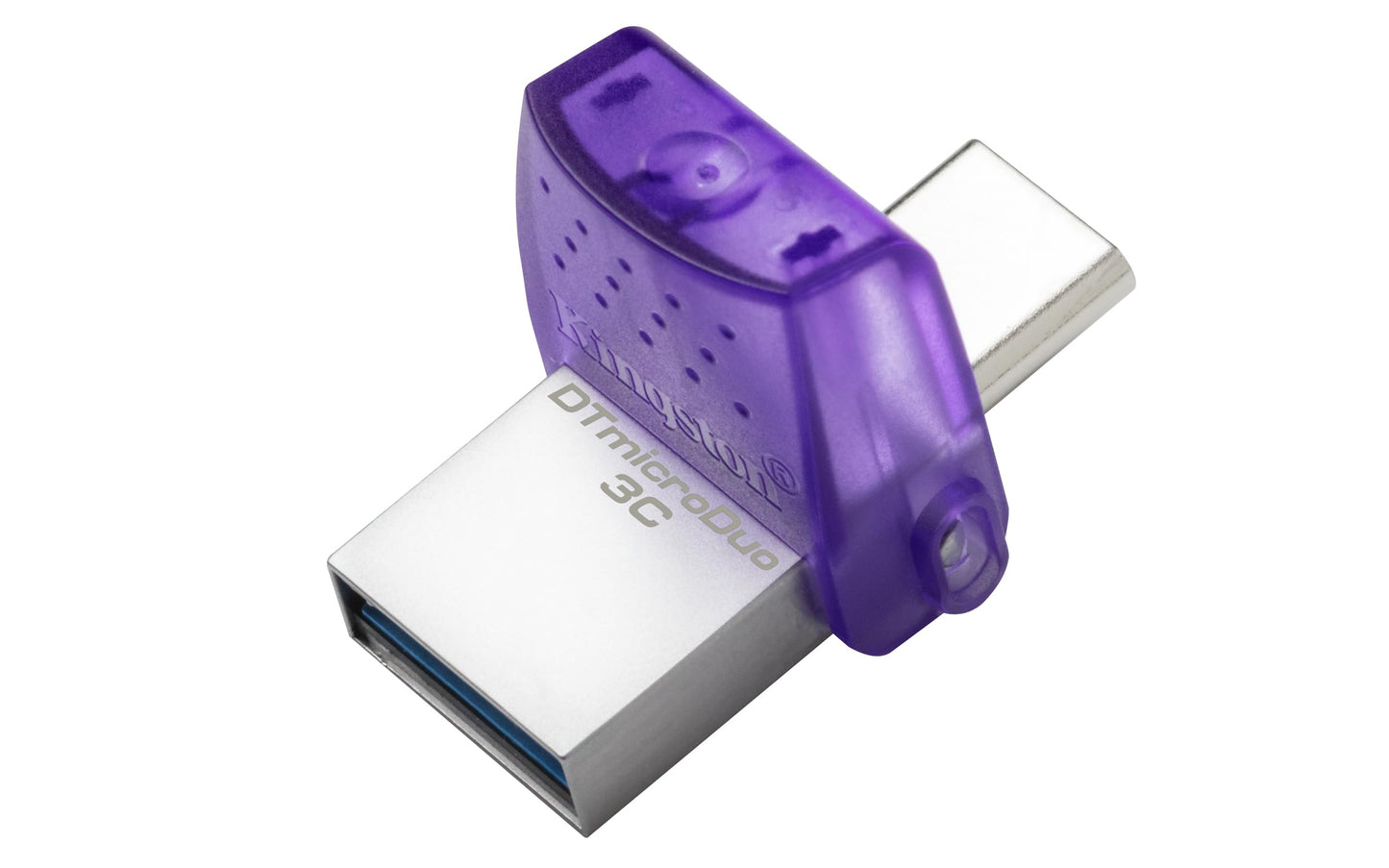 Kingston- Digital Media Product DTDUO3CG3/64GB 4GB DT MICRODUO 3C 200MB/S DUAL USB-A + USB-C,Paars + Zilver