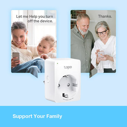 TP-link Tapo Smart WiFi-stopcontact Tapo P110 met energieverbruiksregeling, smart home Alexa-stopcontact, werkt met Alexa, Google Home, spraakbesturing, toegang op afstand, geen hub nodig, mini