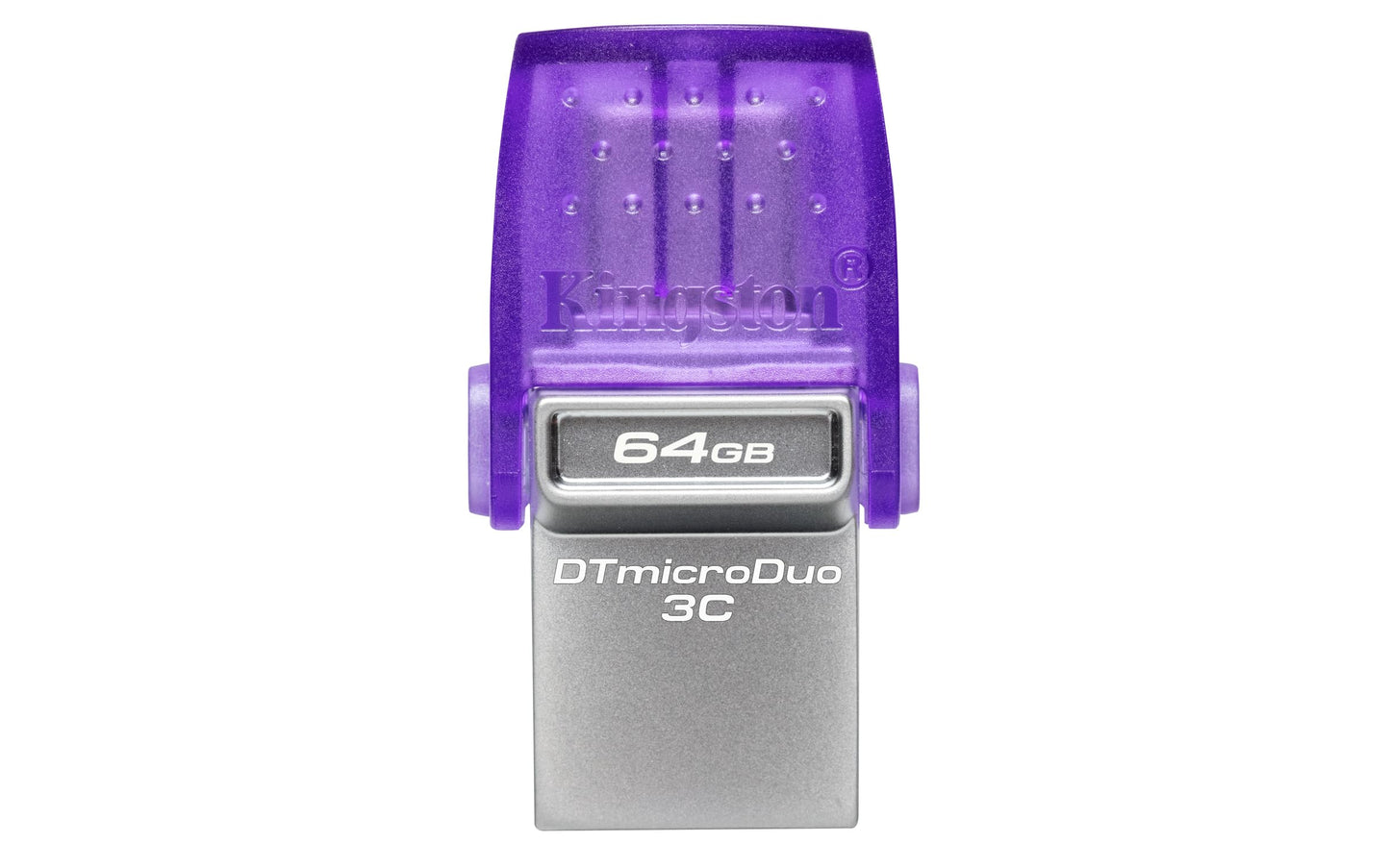 Kingston- Digital Media Product DTDUO3CG3/64GB 4GB DT MICRODUO 3C 200MB/S DUAL USB-A + USB-C,Paars + Zilver