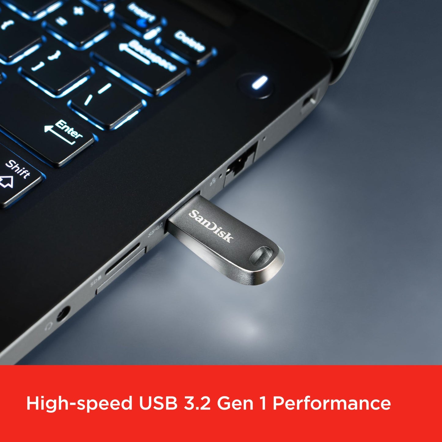 SanDisk Ultra Luxury USB 3.2 Flash Drive 32GB (USB 3.0 Gen 1, Read Speeds Up to 150MB/s, Password Protection, RescuePRO Deluxe Software)