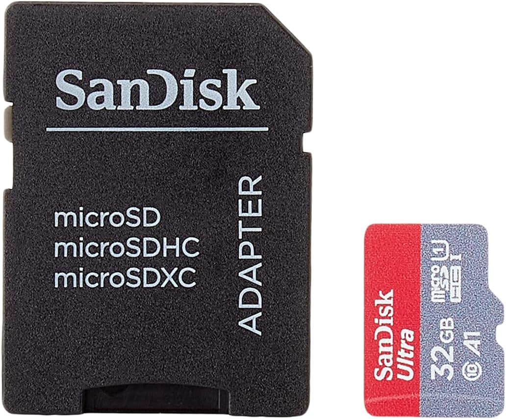 SanDisk Ultra 32GB microSDHC Memory Card + SD Adapter with A1 App Performance Up to 120MB/s, Class 10, UHS-I