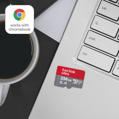 SanDisk Ultra MicroSDXC For Chromebook UHS-I Card 64GB + SD Adapter (For Smartphones And Tablets, A1, Class 10, U1, Full HD Videos, Up to 140MB/s Read Speed, 10-Year Limited Warranty)
