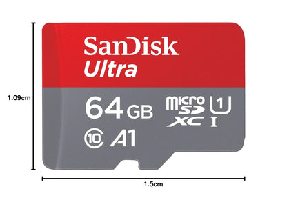 SanDisk Ultra MicroSDXC For Chromebook UHS-I Card 64GB + SD Adapter (For Smartphones And Tablets, A1, Class 10, U1, Full HD Videos, Up to 140MB/s Read Speed, 10-Year Limited Warranty)