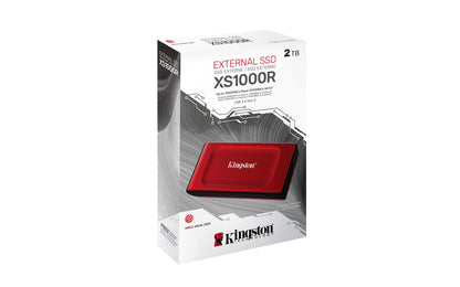 Kingston XS1000 2TB External SSD USB 3.2 Gen 2 Portable Solid State Drive Red -SXS1000R/2000G