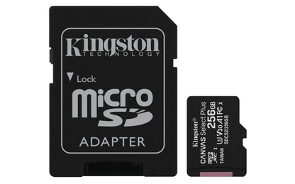Kingston Canvas Select Plus MicroSD-kaart, SDCS2/256GB, Zwart