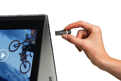 SanDisk Ultra Flair USB 3.0 Flash Drive 64 GB (Robuuste En Stijlvolle Metalen Behuizing, Wachtwoordbeveiliging, 150 MB/s Lezen) Blauw