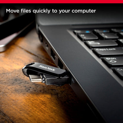 SanDisk Ultra Dual Drive Go USB Type-C Flashdrive 1 TB (2-In-1 Flashdrive, USB Type-C En Type-A, Automatisch Back-Ups, SanDisk Memory Zone-App, 400 MB/s)
