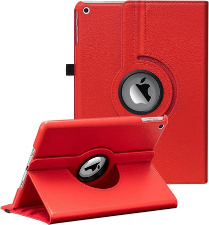 Rotating Case for 10.2 Inch (9th/8th/7th Generation, 2021/2020/2019), 360 Degree Rotation Stand Flip Cover, Auto Wake/Sleep for Apple iPad 10.2 (Red New)