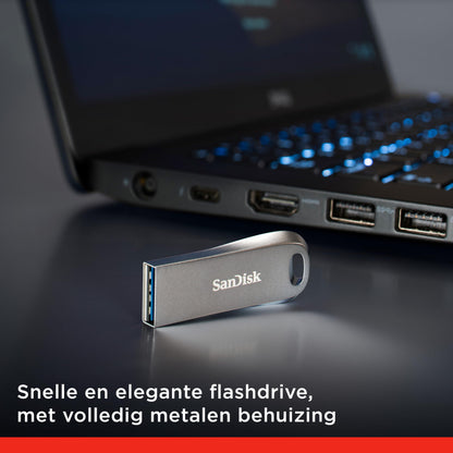 SanDisk Ultra Luxury USB 3.2 Flash Drive 256GB (USB 3.0 Gen 1, Read Speeds Up to 400MB/s, Password Protection, RescuePRO Deluxe Software)